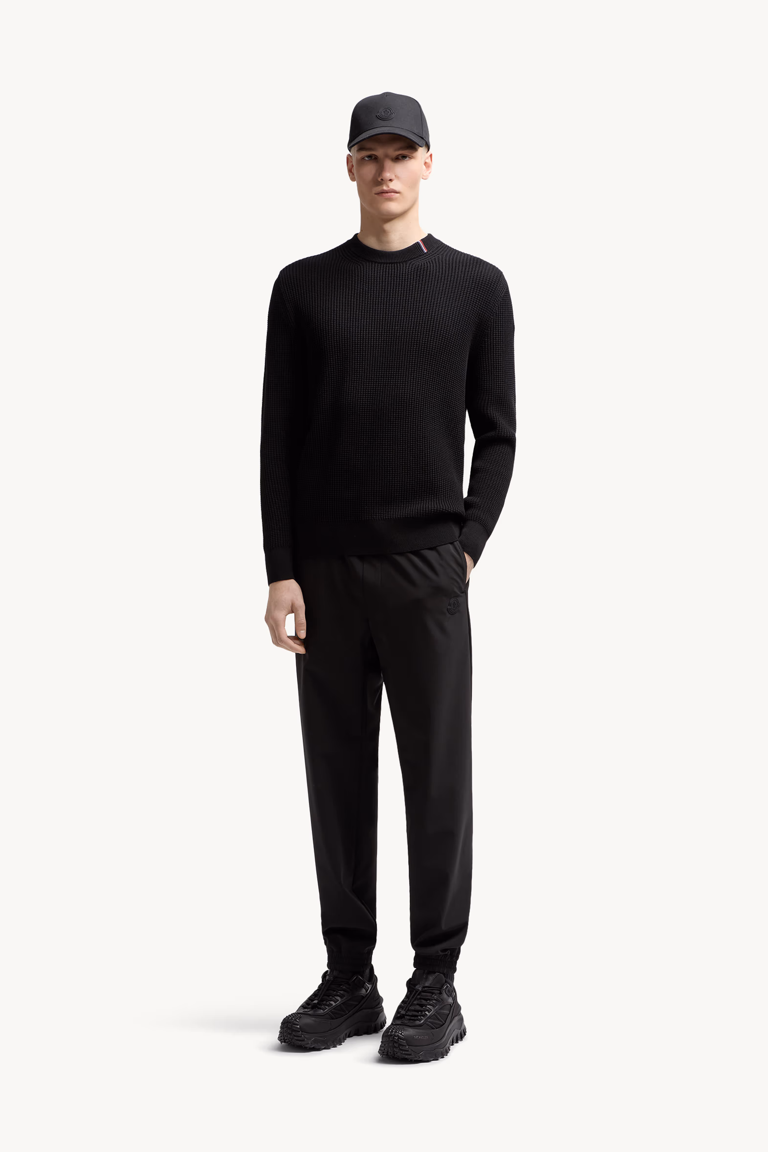 Cotton Sweater Men Black Moncler 0
